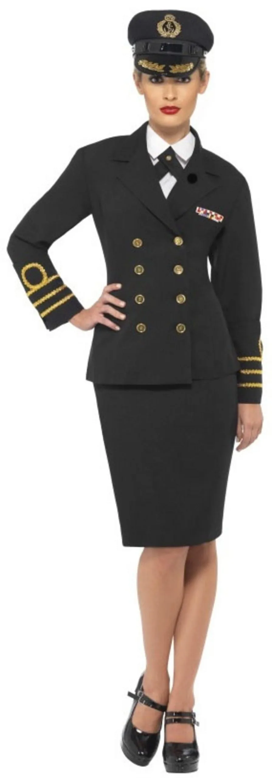 Ladies Navy Officer Uniform Fancy Dress Costume 3 Ladies Navy Officer Uniform Fancy Dress Costume