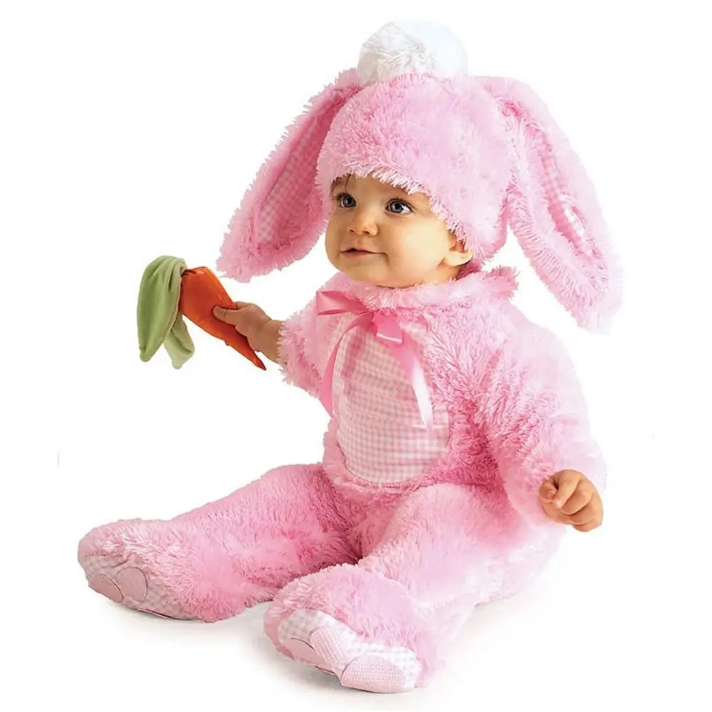 Babies Pink Precious Rabbit Costume: 3 Babies Pink Precious Rabbit Costume: