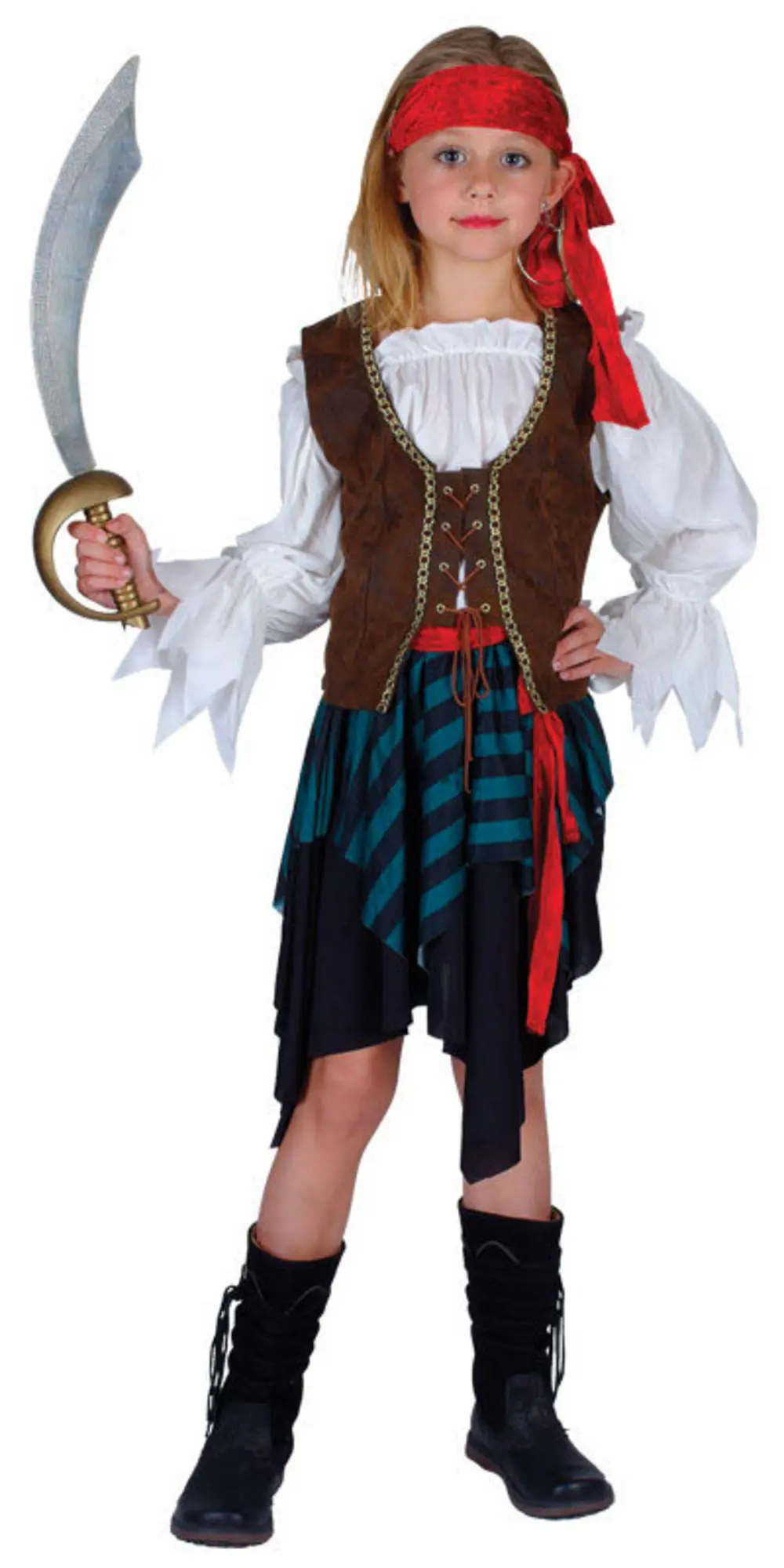 Girls Caribbean Pirate Costume 3 Girls Caribbean Pirate Costume