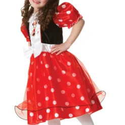 Girls Disney Minnie Mouse Red Spotty Dress Costume