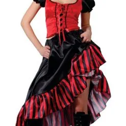 Red Can Can Saloon Girl Costume