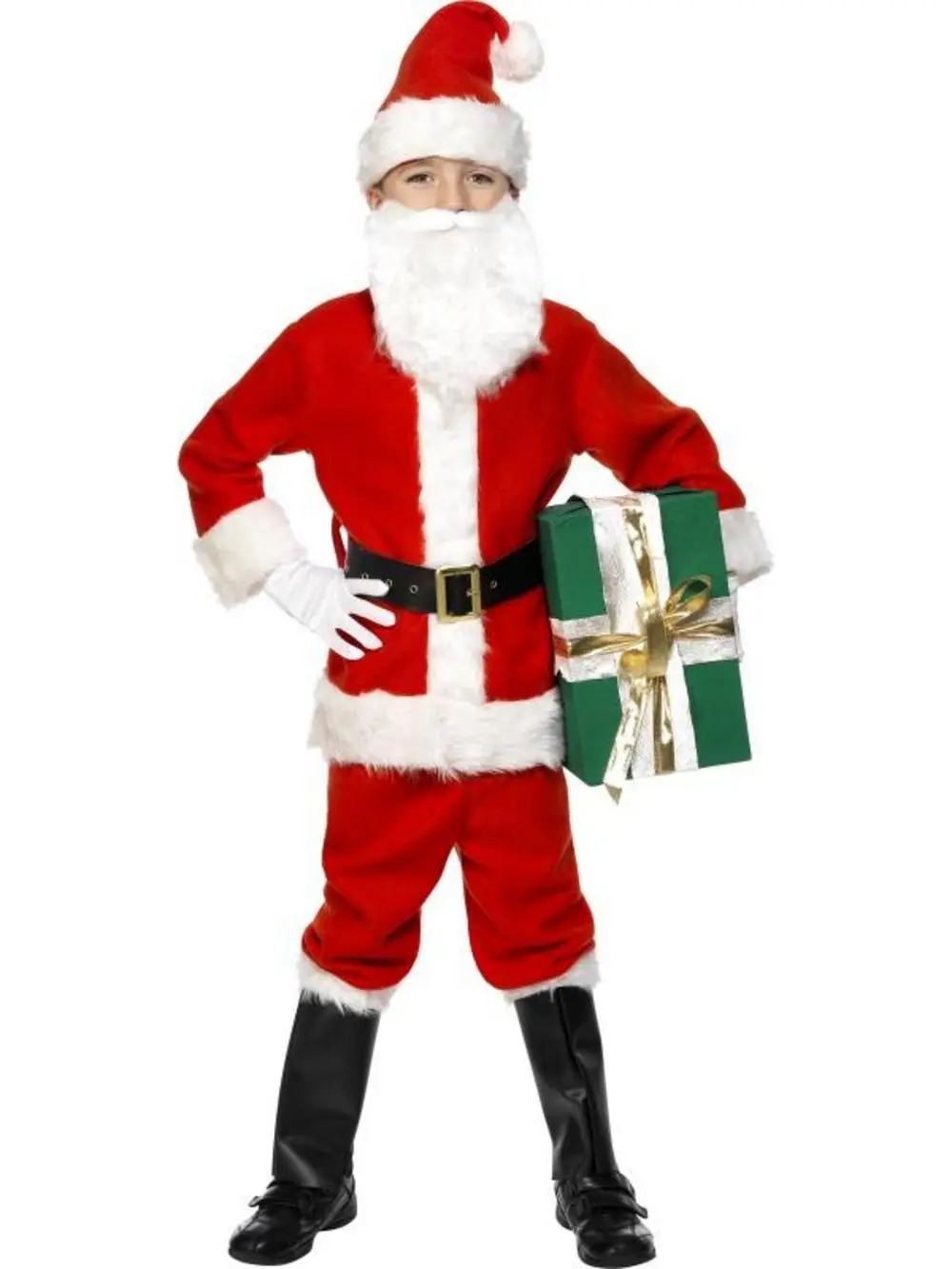 Deluxe Santa Claus Kids Costume 3 Deluxe Santa Claus Kids Costume