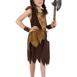 Girls Viking Fancy Dress Costume