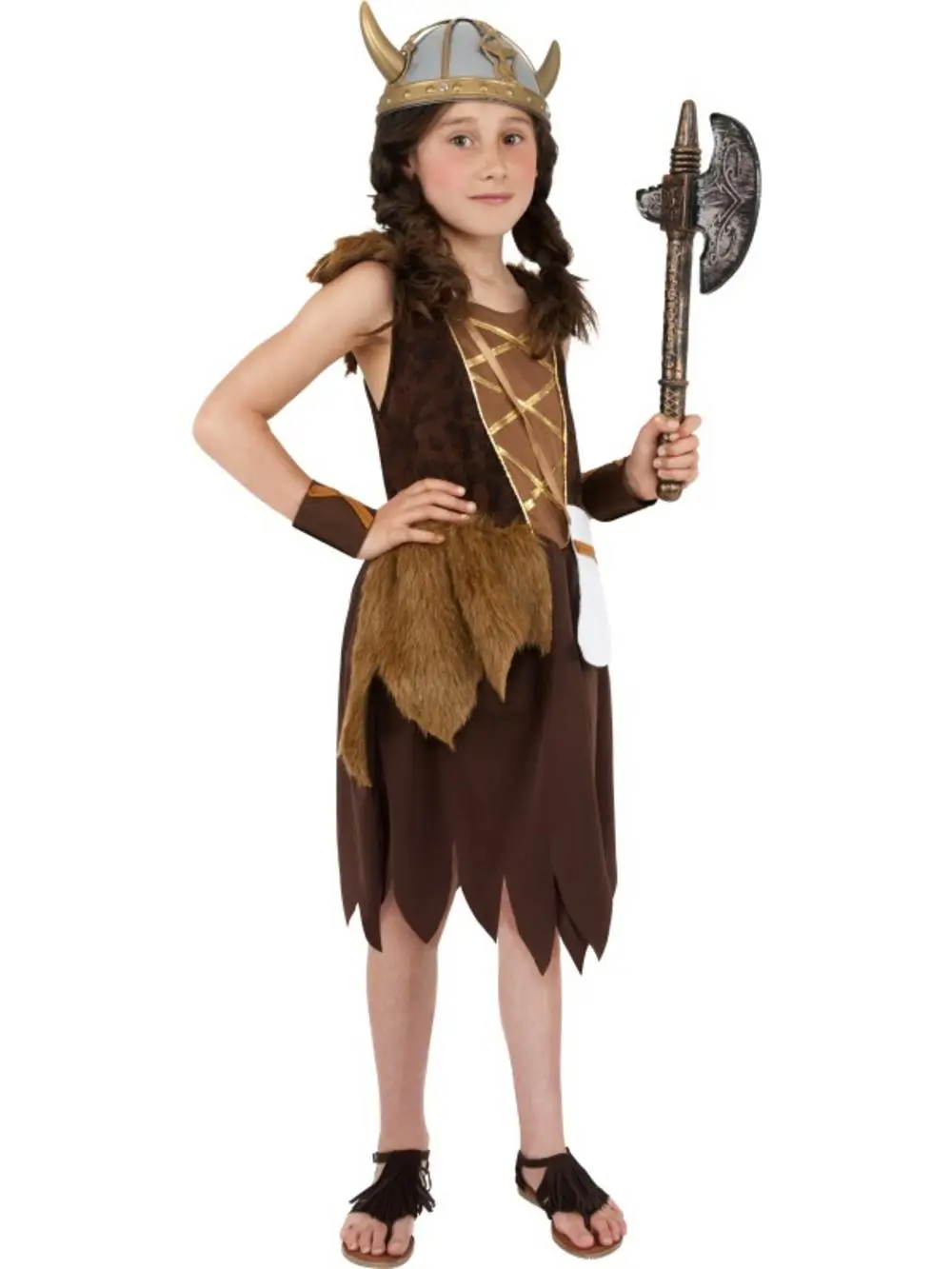 Girls Viking Fancy Dress Costume 3 Girls Viking Fancy Dress Costume