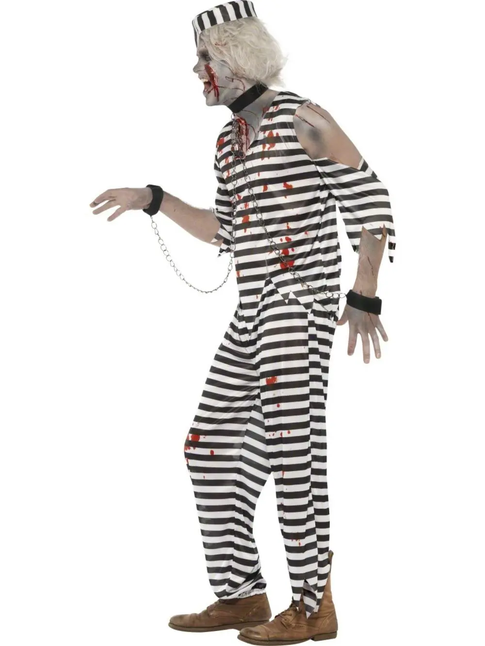 Zombie Convict Fancy Dress Costume 4 Zombie Convict Fancy Dress Costume - Image 2